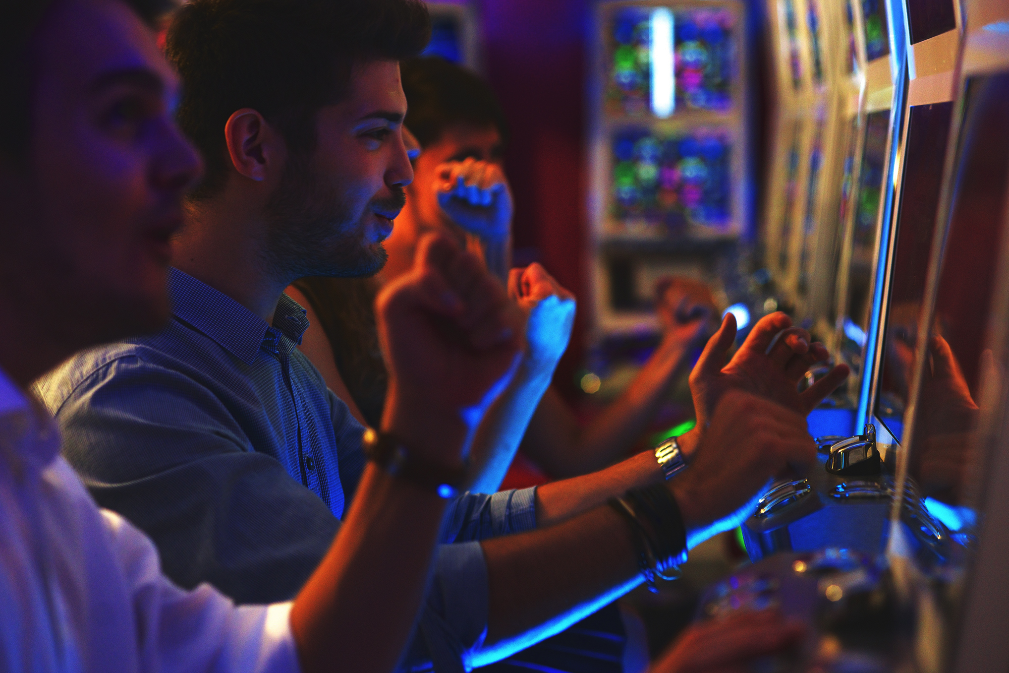 Group of friends at the casino